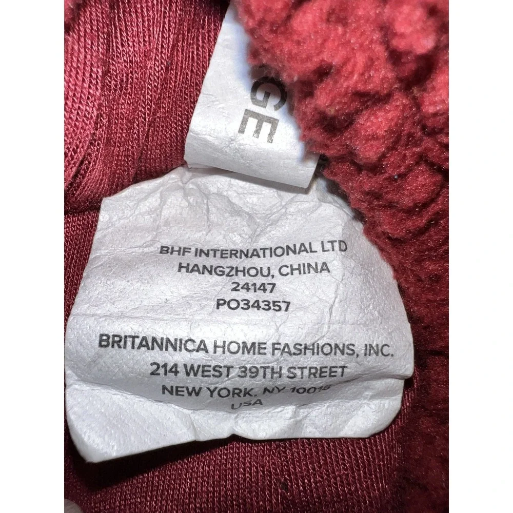 Koolaburra by UGG Dog Sweater Burgundy with Hoodie Large Soft Comfy Warm